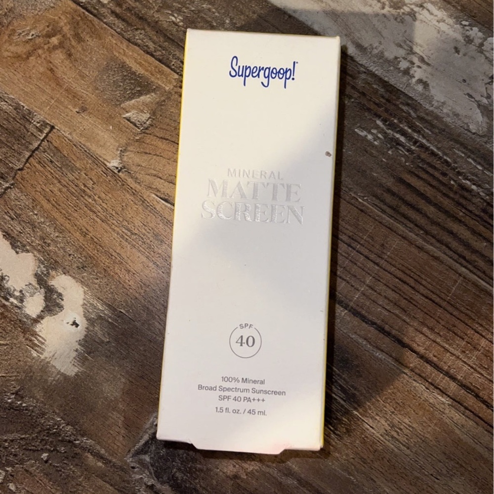 Supergoop matte sunscreen